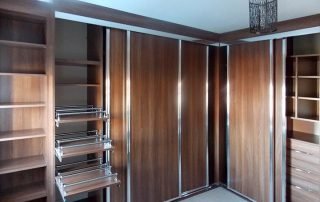 Fitted Bedroom Furniture 15 full featured walnut custom sliding door wardrobe