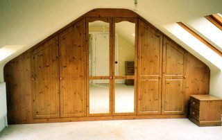 Fitted Bedroom Furniture 12 loft wardrobe custom made knotty pine hinged doors