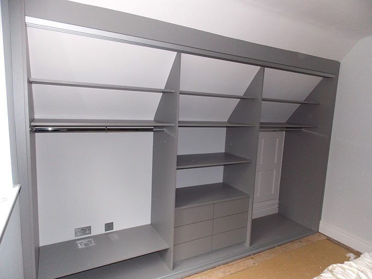 perfectly fitted loft conversion wardrobe interior