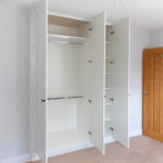 Fitted Hinged Wardrobe Gloss White Open