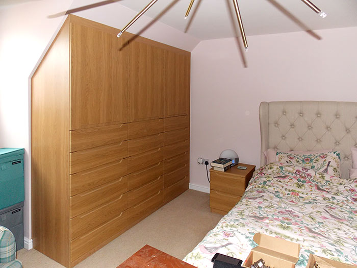 bespoke fitted bedroom storage made installed